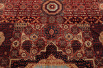 9x12 Red and Ivory Turkish Tribal Rug