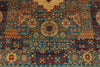 9x12 Light Blue and Multicolor Turkish Tribal Rug