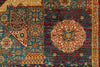 9x12 Light Blue and Multicolor Turkish Tribal Rug