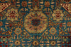 9x12 Light Blue and Multicolor Turkish Tribal Rug