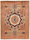 9x12 Orange and Multicolor Turkish Tribal Rug