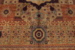 9x12 Orange and Multicolor Turkish Tribal Rug