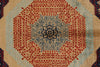 9x12 Orange and Multicolor Turkish Tribal Rug