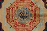 9x12 Orange and Multicolor Turkish Tribal Rug