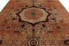 9x12 Orange and Multicolor Turkish Tribal Rug