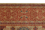 9x12 Orange and Multicolor Turkish Tribal Rug