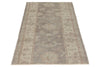 3x6 Gray and Ivory Turkish Oushak Runner