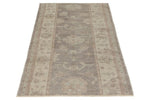 3x6 Gray and Ivory Turkish Oushak Runner