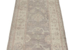 3x6 Gray and Ivory Turkish Oushak Runner