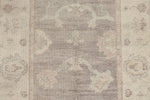 3x6 Gray and Ivory Turkish Oushak Runner