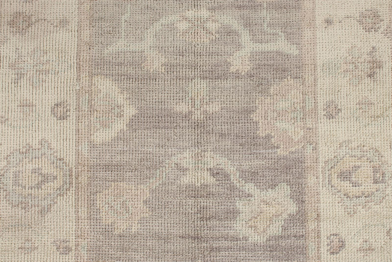 3x6 Gray and Ivory Turkish Oushak Runner