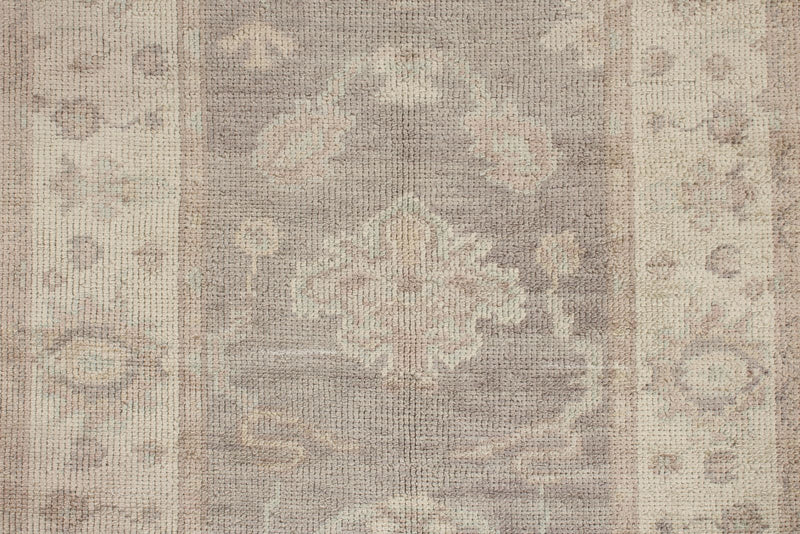 3x6 Gray and Ivory Turkish Oushak Runner