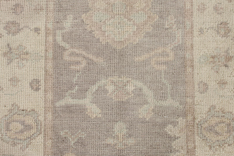 3x6 Gray and Ivory Turkish Oushak Runner