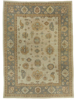 12x16 Ivory and Gray Turkish Oushak Rug