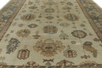 12x16 Ivory and Gray Turkish Oushak Rug