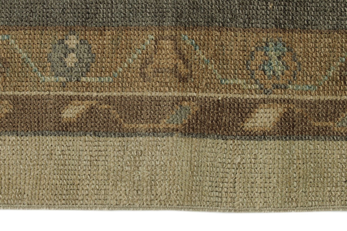 12x16 Ivory and Gray Turkish Oushak Rug