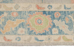 8x11 Gray and Blue Turkish Oushak Rug