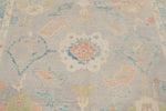 8x11 Gray and Blue Turkish Oushak Rug