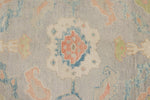 8x11 Gray and Blue Turkish Oushak Rug