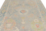 8x11 Gray and Blue Turkish Oushak Rug