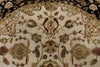 8x8 Ivory and Black Turkish Traditional Rug