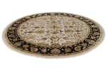 8x8 Ivory and Black Turkish Traditional Rug