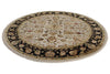 8x8 Ivory and Black Turkish Traditional Rug