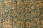 4x12 Green and Beige Turkish Traditional Runner