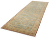 4x12 Green and Beige Turkish Traditional Runner