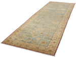 4x12 Green and Beige Turkish Traditional Runner