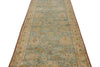 4x12 Green and Beige Turkish Traditional Runner