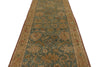 4x12 Green and Beige Turkish Traditional Runner