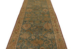 4x12 Green and Beige Turkish Traditional Runner