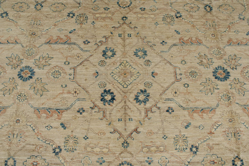 8x10 Ivory and Ivory Anatolian Traditional Rug