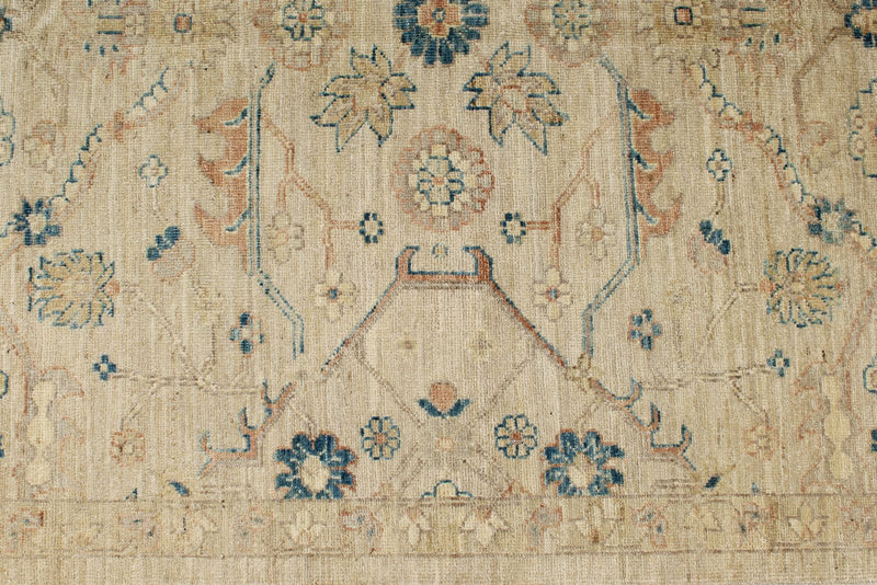 8x10 Ivory and Ivory Anatolian Traditional Rug