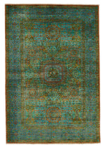 3x5 Light Brown and Light Blue Anatolian Traditional Rug