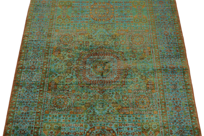 3x5 Light Brown and Light Blue Anatolian Traditional Rug