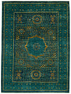 6x8 Light Blue and Light Green Anatolian Traditional Rug