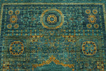 6x8 Light Blue and Light Green Anatolian Traditional Rug