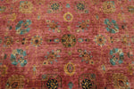 7x10 Rose and Multicolor Anatolian Traditional Rug