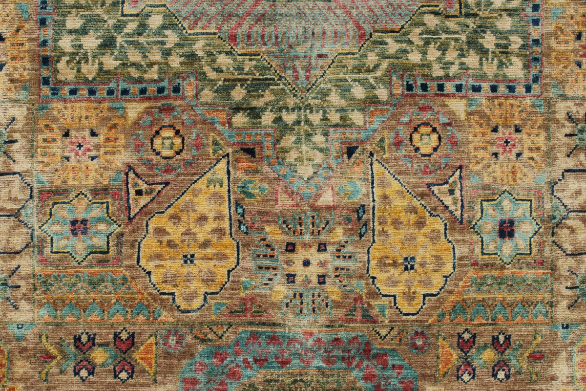 3x11 Light Brown and Multicolor Anatolian Traditional Runner