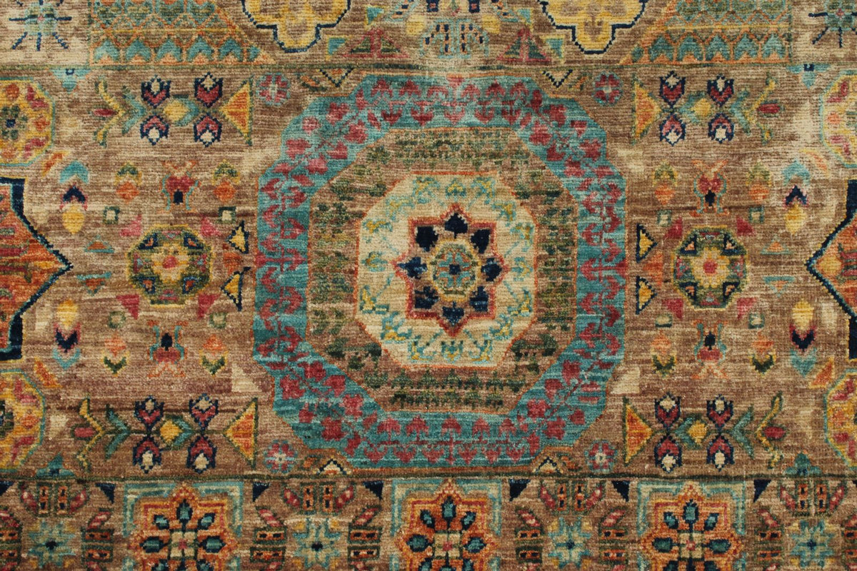3x11 Light Brown and Multicolor Anatolian Traditional Runner