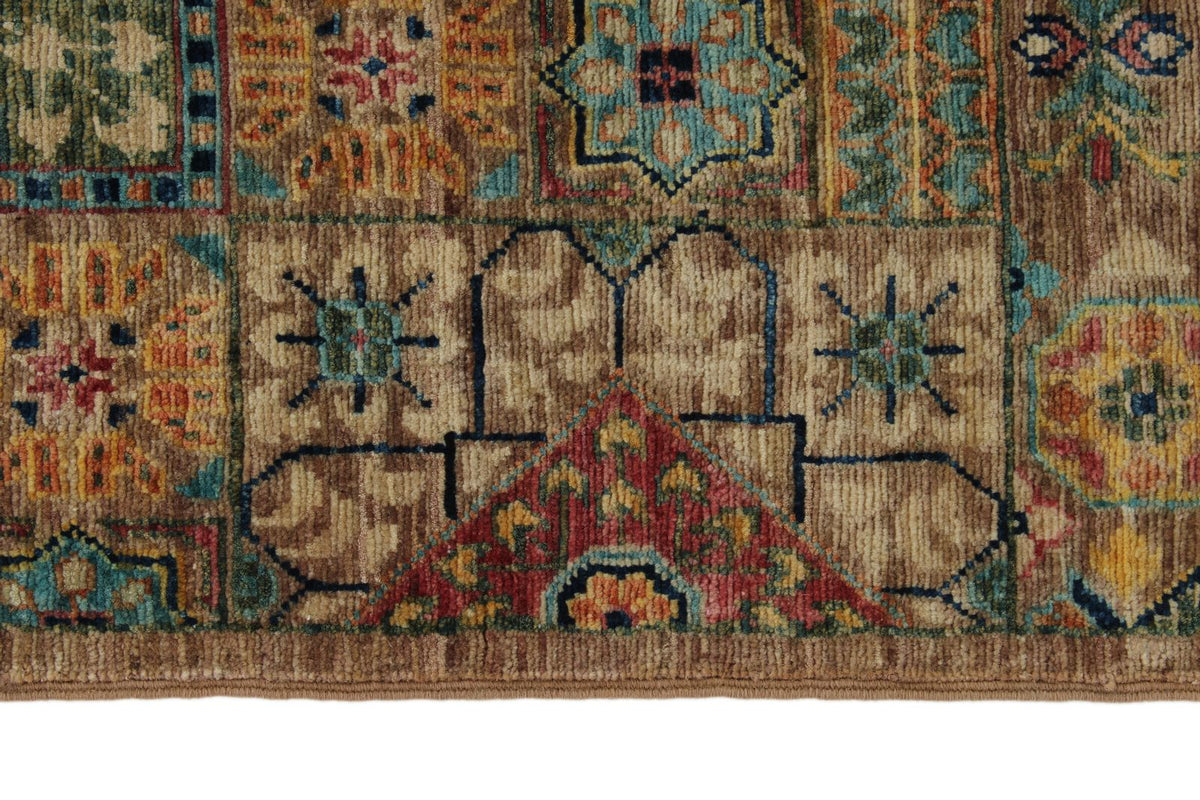 3x11 Light Brown and Multicolor Anatolian Traditional Runner