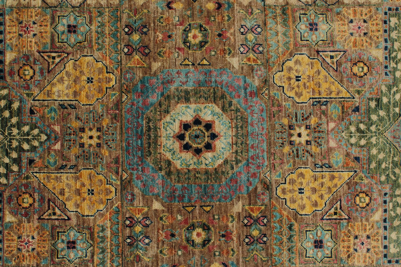3x11 Light Brown and Multicolor Anatolian Traditional Runner