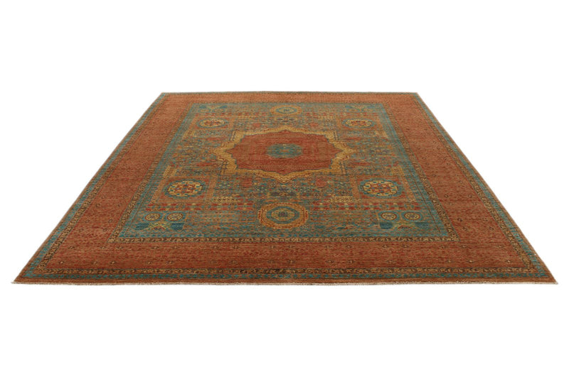 8x10 Light Blue and Light Brown Anatolian Traditional Rug