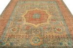 8x10 Light Blue and Light Brown Anatolian Traditional Rug