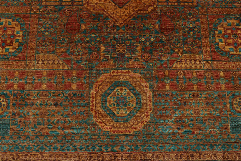 9x10 Light Blue and Light Brown Anatolian Traditional Rug