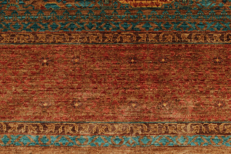 9x10 Light Blue and Light Brown Anatolian Traditional Rug