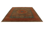 9x10 Light Blue and Light Brown Anatolian Traditional Rug