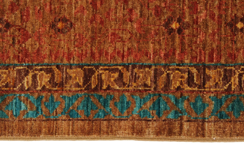 9x10 Light Blue and Light Brown Anatolian Traditional Rug